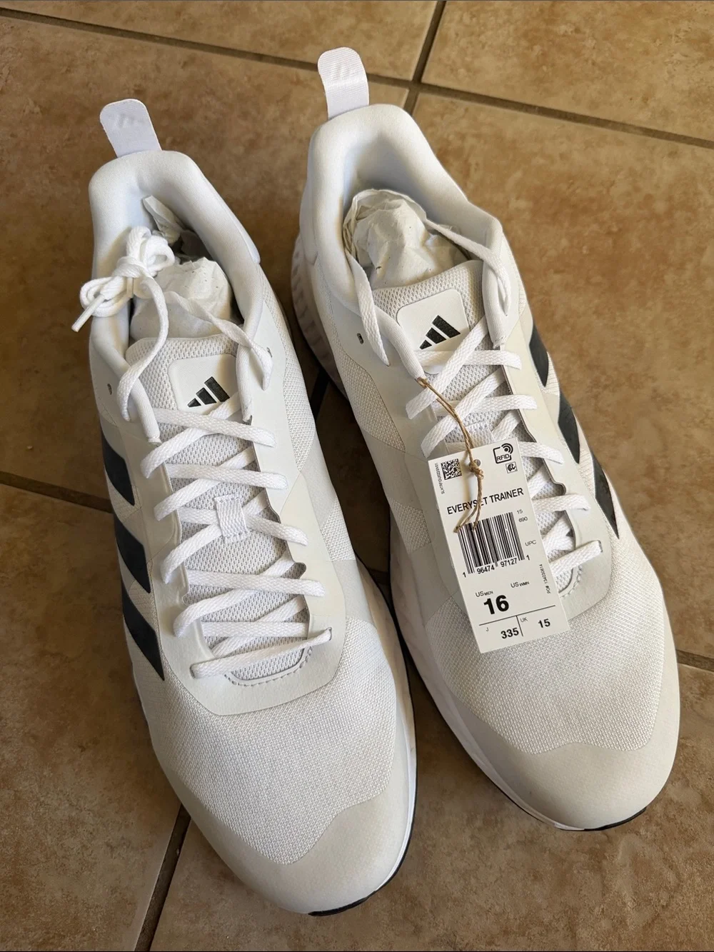 Adidas Men's White Everyset Trainer Size 16